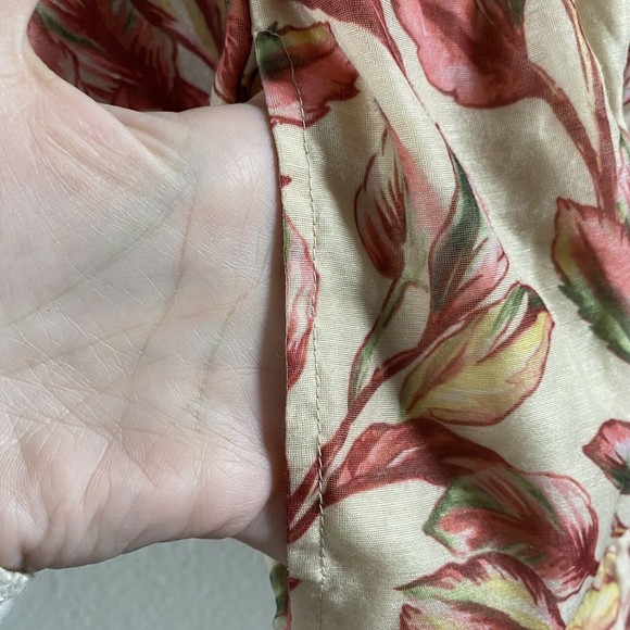 Lovers + Friends Bosworth Romper Floral Off Shoulder Long Sleeve beige Emory - Picture 7 of 16